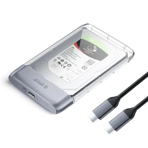 Orico TX25C3 2.5" HDD/SSD USB-C 5Gb/s lemezmeghajtó - Átlátszó - 1
