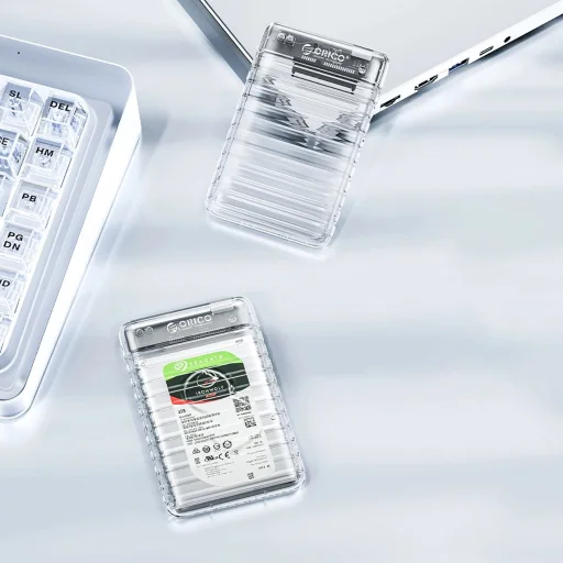 Orico 2139U3-V1 2.5" HDD/SSD USB Micro-B 5Gb/s külső meghajtó - Átlátszó - 3