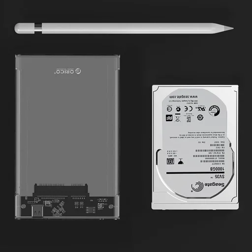 Orico 2139C3 2.5" HDD/SSD USB-C 5Gb/s Lemezmeghajtó - Átlátszó - 4