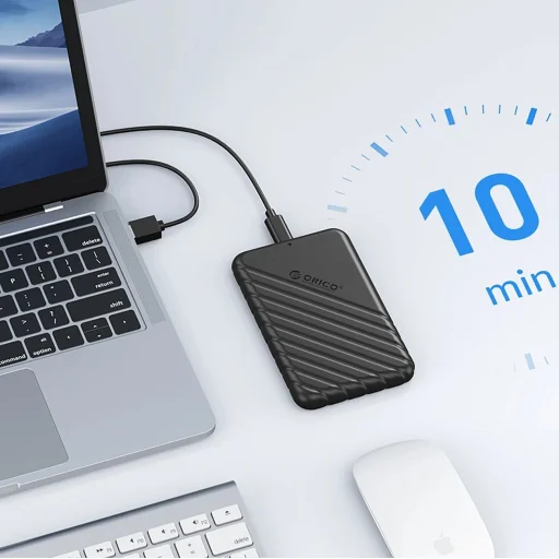 Orico 25PW1C-C3 2.5" HDD/SSD USB-C 3.1 6Gb/s Merevlemez Ház - Fekete - 3