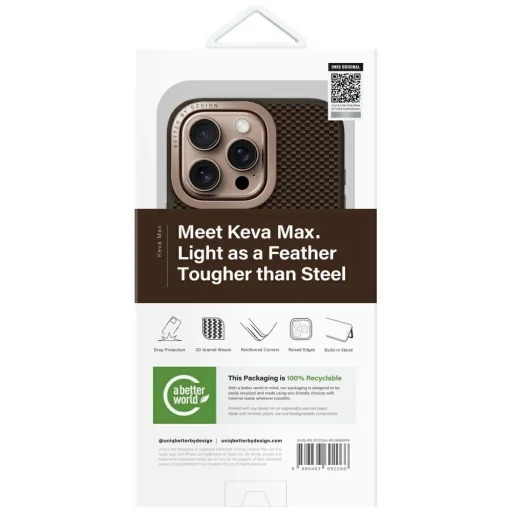 Uniq Keva Max Magclick Töltő Tok Kameraállvány iPhone 16 Pro - Barna Tok - 9