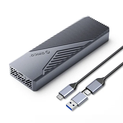 Orico CNM2-G20 M.2 NVME USB-C 3.2 20Gb/s Külső Meghajtó ház - Szürke - 1