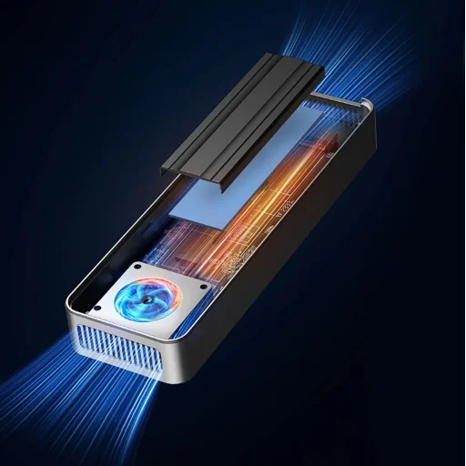 Orico OUM2-G20 M.2 NVME USB-C 3.2 20 Gb/s Merevlemez Meghajtó ház - Ezüst - 4