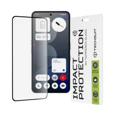 Techsuit - 111D Teljes Borítás / Teljes Ragasztás Üveg - Nothing Phone (3a) Pro - Fekete üvegfólia
