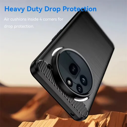  Techsuit - Karbon Szilikon - Nothing Phone (3a) Pro - Fekete tok - 3