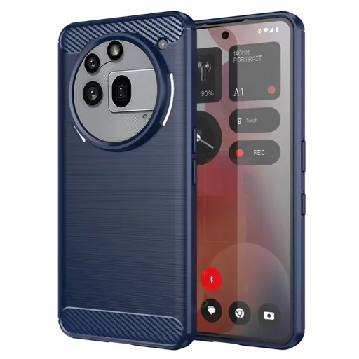  Techsuit - Karbon Szilikon - Nothing Phone (3a) Pro - Kék tok - 1
