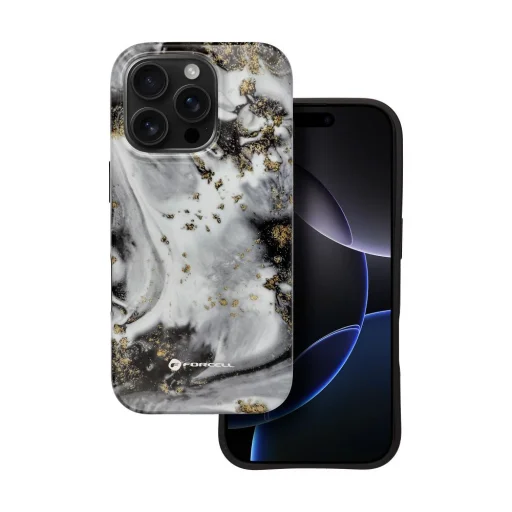 FORCELL F-PROTECT Mirage, katonai ejtéstesztelt tok, kompatibilis a MagSafe-fel IPHONE 15 PRO MAX készülékhez, ezüst köd - 3