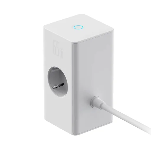  Baseus - Hosszabbító PowerCombo (PSLR000602) - USB, 2xType-C, Schuko, 65W - Fehér - 3