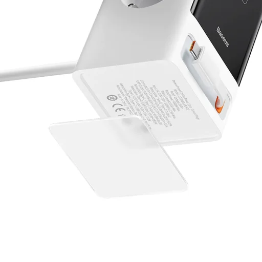  Baseus - Hosszabbító PowerCombo (PSLR000602) - USB, 2xType-C, Schuko, 65W - Fehér - 5