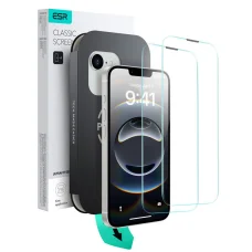  iPhone 13 / 13 Pro / 14 / 16e Átlátszó Edzett Üveg ESR UltraFit 2-pack üvegfólia