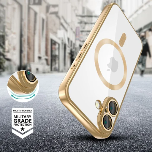  Techsuit - Luxus Kristály MagSafe - iPhone 16e - Ezüst tok - 3