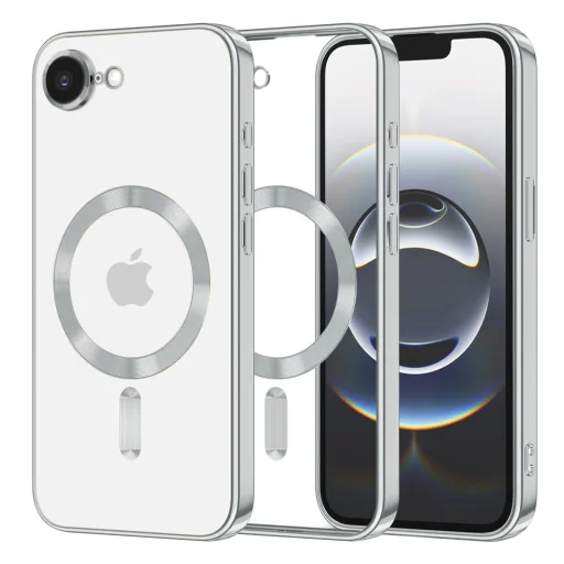  Techsuit - Luxus Kristály MagSafe - iPhone 16e - Ezüst tok - 1