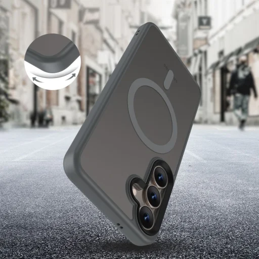 Tech-protect Magmat Magsafe Galaxy S25 matt titán tok - 4