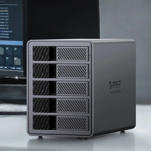 Orico 9858T3 5 Big DAS Solution ProThunder Lemeztömb Thunderbolt 3-mal 5 x 2.5"/3.5" SATA HDD/SSD-hez - Szürke - 3