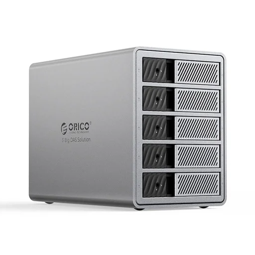 Orico 9858T3 5 Big DAS Solution ProThunder Lemeztömb Thunderbolt 3-mal 5 x 2.5"/3.5" SATA HDD/SSD-hez - Szürke - 1