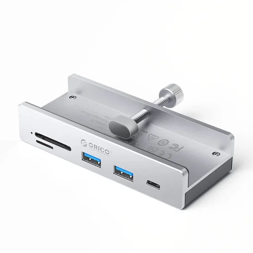 Orico MH5PC Hub bilincses USB-C / 2x USB-A 3.2 + 1x USB-C 3.2 + 1x SD&TF - Ezüst - 1