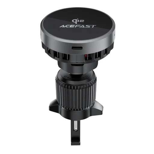 Acefast D40 Autós Tartó Qi2 15W Mágneses Töltővel Szellőzőbe - Fekete - 3
