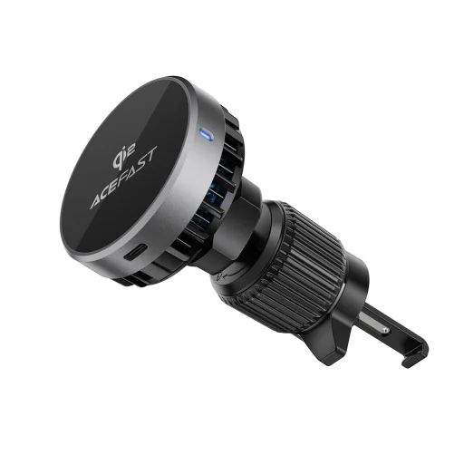 Acefast D40 Autós Tartó Qi2 15W Mágneses Töltővel Szellőzőbe - Fekete - 1