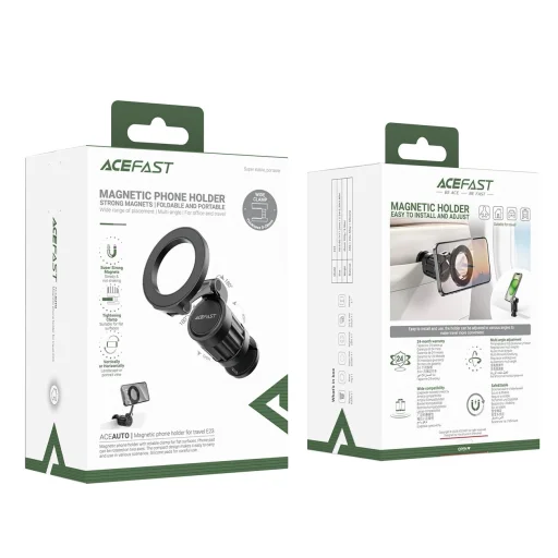 Acefast E23 mágneses telefontartó - Fekete - 7