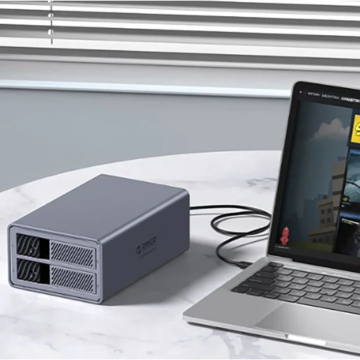 Orico 9828RU3 2 Big DAS Solution ProRAID Lemeztömb 2 db 2.5"/3.5" SATA HDD/SSD Meghajtóhoz RAID Vezérlővel - Szürke - 3