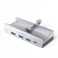 Orico MH4PC Hub bilincsre szerelhető USB-C / 3x USB-A 3.0 + 1x USB-C 3.0 - Ezüst