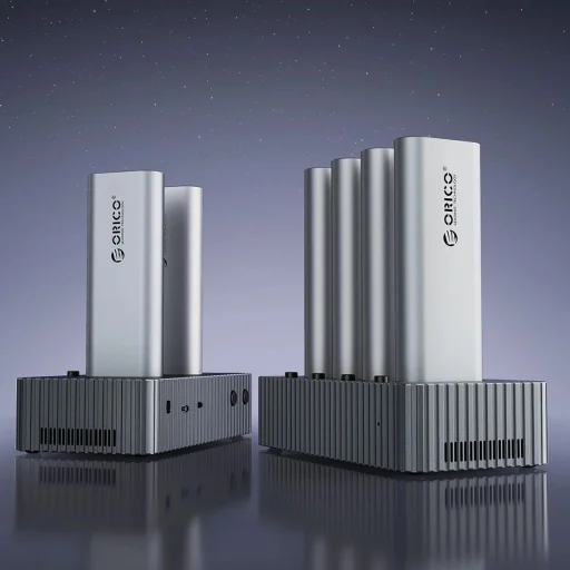 Orico IT48N-C 4-lemezes dokkoló állomás M.2 NVME klónozási funkcióval - Szürke - 4