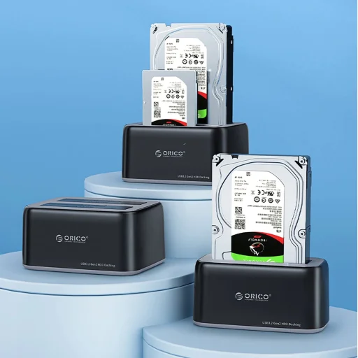 Orico 6829C3 Dokkolóállomás 2 x 2.5"/3.5" SATA HDD/SSD-hez - Fekete - 3