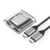 Orico TC20-M2-10G M.2 NVME USB-C 3.2 Lemezház - Átlátszó - 1