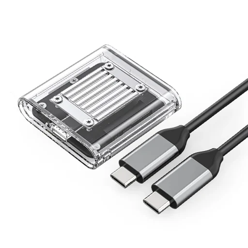 Orico TC20-M2-10G M.2 NVME USB-C 3.2 Lemezház - Átlátszó - 1