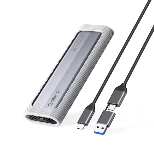 Orico AXM2-G2 M.2 NVME USB-C 10Gb/s külső merevlemez ház - Szürke - 1