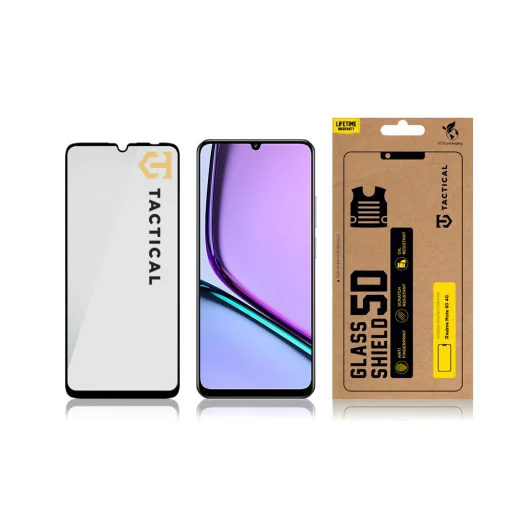 Tactical Glass Shield 5D Realme Note 60 4G fekete üvegfólia - 3