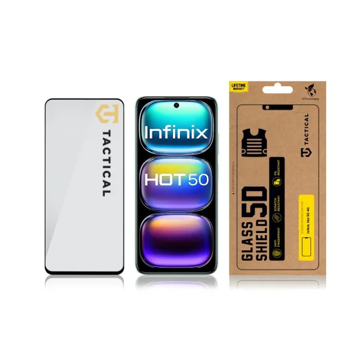 Tactical üvegfólia 5D Infinix Hot 50 4G Fekete üvegfólia - 3