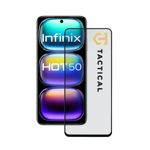 Tactical üvegfólia 5D Infinix Hot 50 4G Fekete üvegfólia - 1