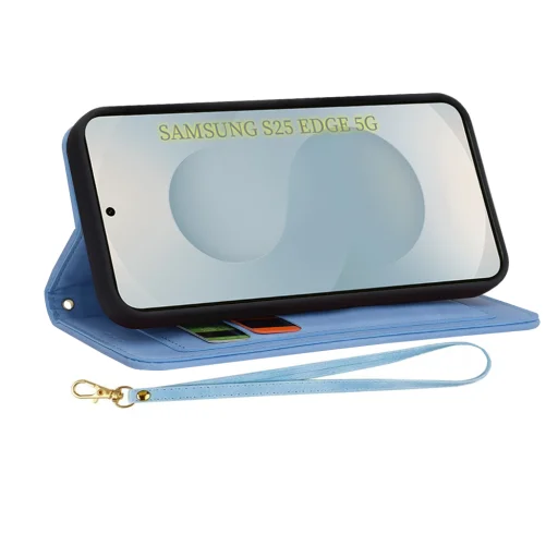 Techsuit - FlipCraft - Samsung Galaxy S25 Edge - Élénk Kék tok - 4