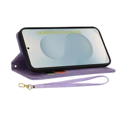 Techsuit - FlipCraft - Samsung Galaxy S25 Edge - Titokzatos Lila tok - 4