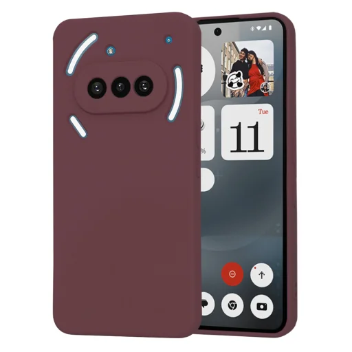  Techsuit - SoftFlex - Nothing Phone (3a) - Szilva Vörös tok - 1