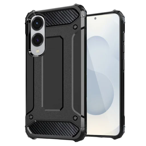 Techsuit - Hibrid Páncél - Samsung Galaxy S25 Edge - Fekete tok - 1