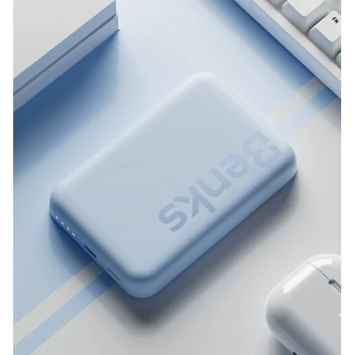 Benks Power bank 6000mAh MP10 - Type C - magnetic with induction charging blue - 3