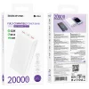 Borofone Power Bank 20000mAh BJ56A Graceful - 2xUSB + Type C - QC 3.0 22,5W PD 20W fehér thumbnail