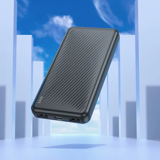 Borofone Power Bank 10000mAh BJ55 Elegáns - 2xUSB - fekete - 4