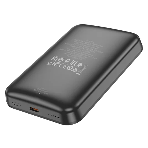 Borofone Power Bank 10000mAh BJ63A Nimble - Type C - PD 20W mágneses indukciós töltéssel fekete - 3