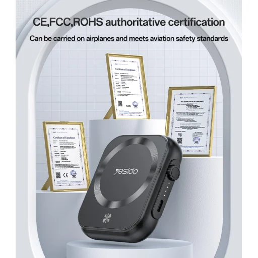 Benks Power bank 5000mAh YP59 3 az 1-ben - Type C - mágneses, indukciós 15W fekete - 12