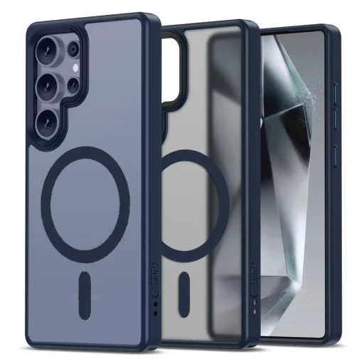 Tech-protect Magmat Magsafe Galaxy S25 Ultra Matte Sötétkék tok - 1