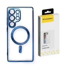 Wozinsky galvanizált tok Magsafe-fel Samsung Galaxy S25 - Kék tok