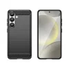 Szilikon fliptok Carbon Case Samsung Galaxy S25 Edge - fekete tok - 2