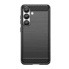 Szilikon fliptok Carbon Case Samsung Galaxy S25 Edge - fekete tok