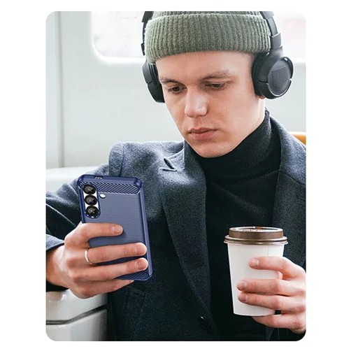 Szilikon tok Carbon Case iPhone 16e - fekete tok - 10