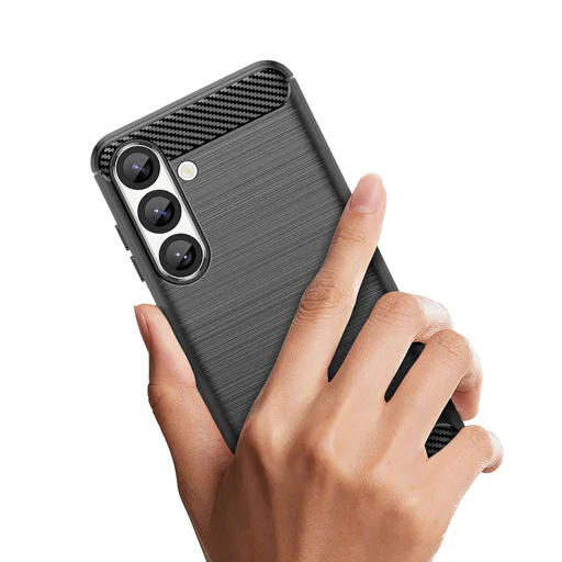 Szilikon tok Carbon Case iPhone 16e - fekete tok - 4