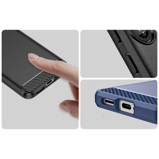 Szilikon tok Carbon Case iPhone 16e - fekete tok - 11