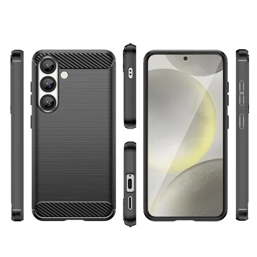 Szilikon tok Carbon Case iPhone 16e - fekete tok - 2